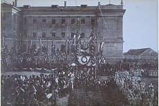 "Defile" mladei prilikom doceka kralja, Zagreb 1895., Osobni fond Ulcnik Ivan